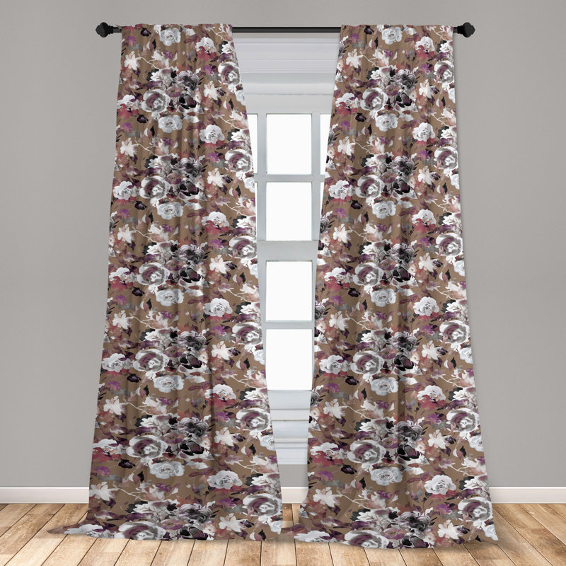Semi Sheer Curtain Pair, 63" W x 56" L