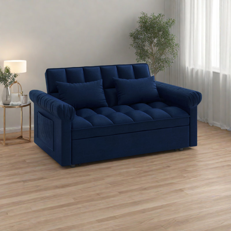 Canapé-lit avec lit escamotable Loveseats, Bleu