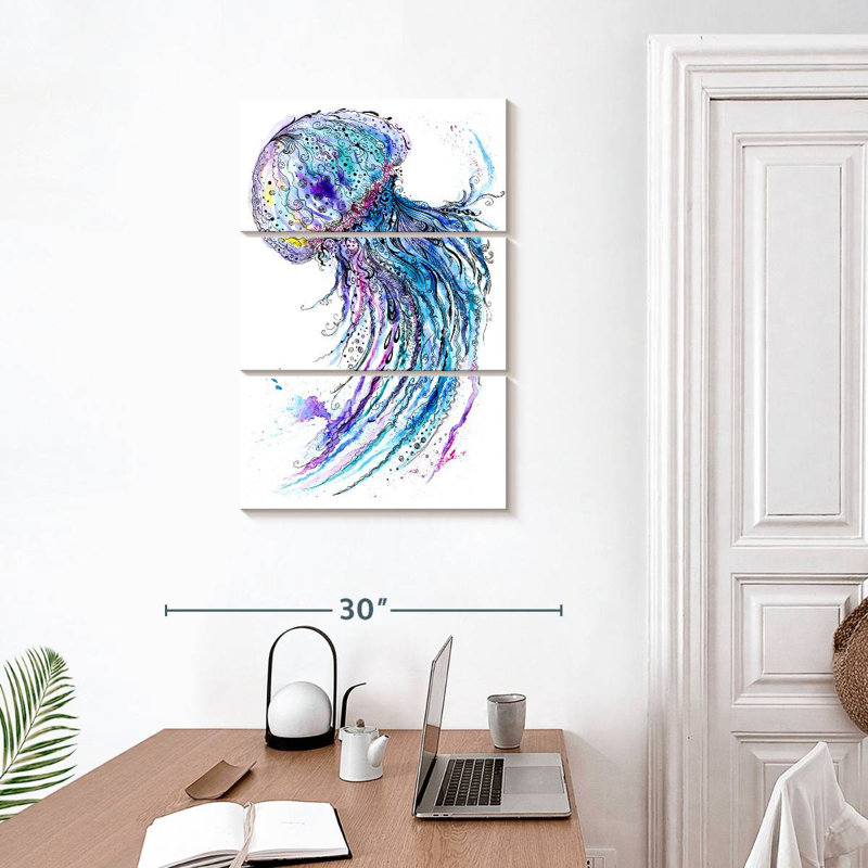 Brampt Vibrant Jellyfish, H 32 po x l 20 po