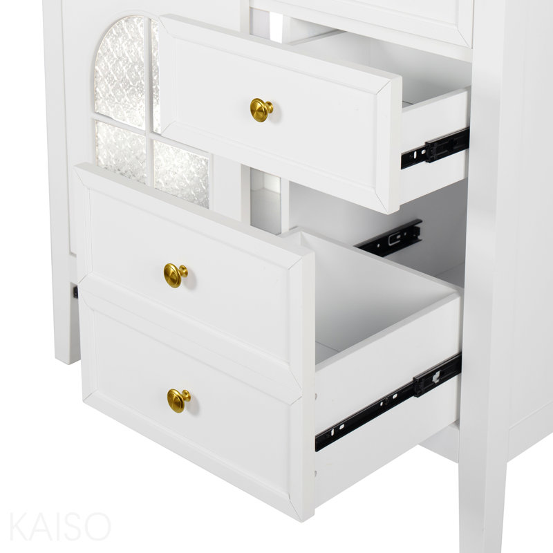 Armoire de salle de bain 35,6 ", seulement armoire, blanc, Blanc