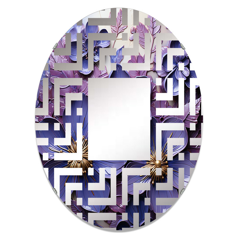 Royal Elegance II - Miroir décoratif labyrinthe | Ovale, 35,4 po x 23,6 po
