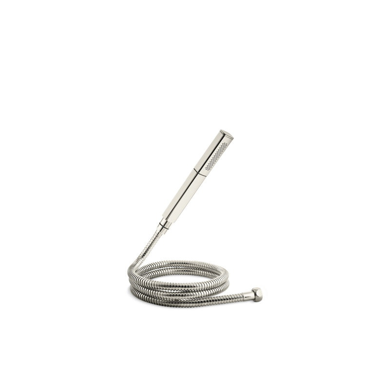 Foundations Soft Modern Dual-Function Handshower with Hose, Polished Nickel
