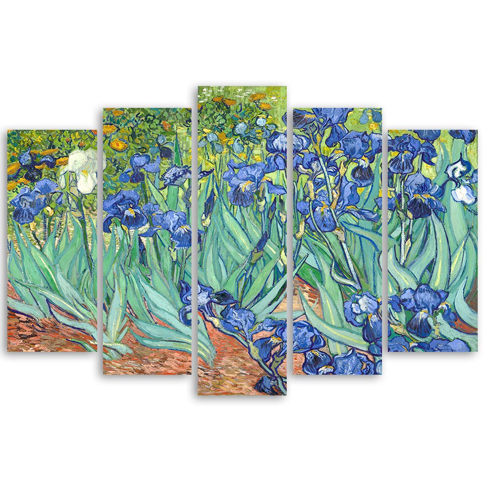 5-tlg. Leinwandbilder-Set Iris von Vincent Van Gogh