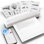 BAOKALER, imprimante thermique, support d'imprimante sans fil US lettre et A4 pour le voyage, compatible avec un ordinateur portable sans fil Ios pour ordinateur de bureau à domicile, blanc