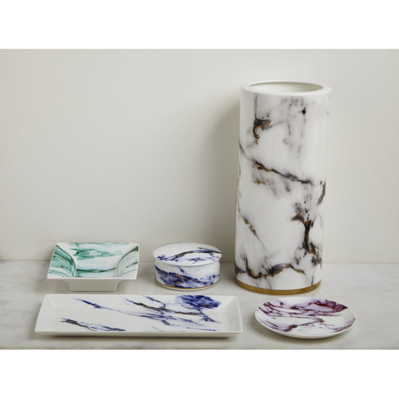 Marble Verde Bone China Trinket Dish