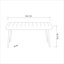 Ensemble de table et chaises de salle à manger élégant 6 pièces, pin atlantique | 100% panneau de particules enduit de mélamine, table: 47,2 po x 30,3 po x 29,5 po | Chaises (4): 18,5 po x 35,4 po, hauteur du siège: 19,3 po | Structure en métal, 10-949007034-949007024-949007026