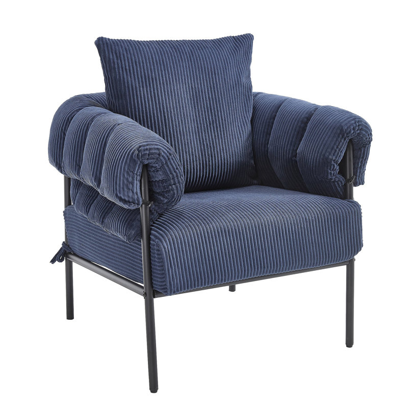 TS Modern Decorative Chair, Living Room Side Chair With Gold Metal Legs, No Wheels, Suitable For Dressing Area, Reception Room, Office,Teddy Fleece Upholstered Metal Foot Sofa 1PC