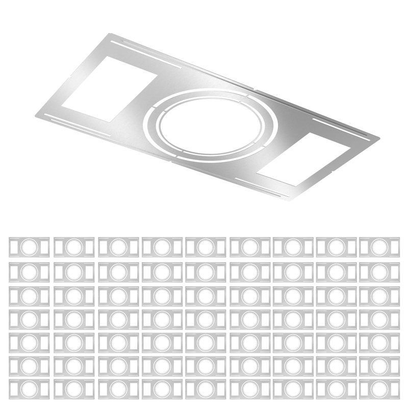 Ensemble de 72 plaques pour installation dans un nouveau bâtiment, 8-9-11 pouces, pour les nouvelles boîtiers d'éclairage encastrés à DEL de nouvelle construction et de rénovation
