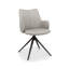 Adina 360° RETURN SWIVEL CHAIR - FAUX LEATHER - BLACK SAND POWDER COATED LEGS (SINGLE)-905477541