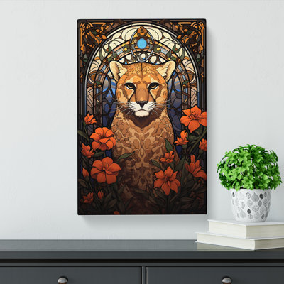 Cheetah Nouveau - Wrapped Canvas