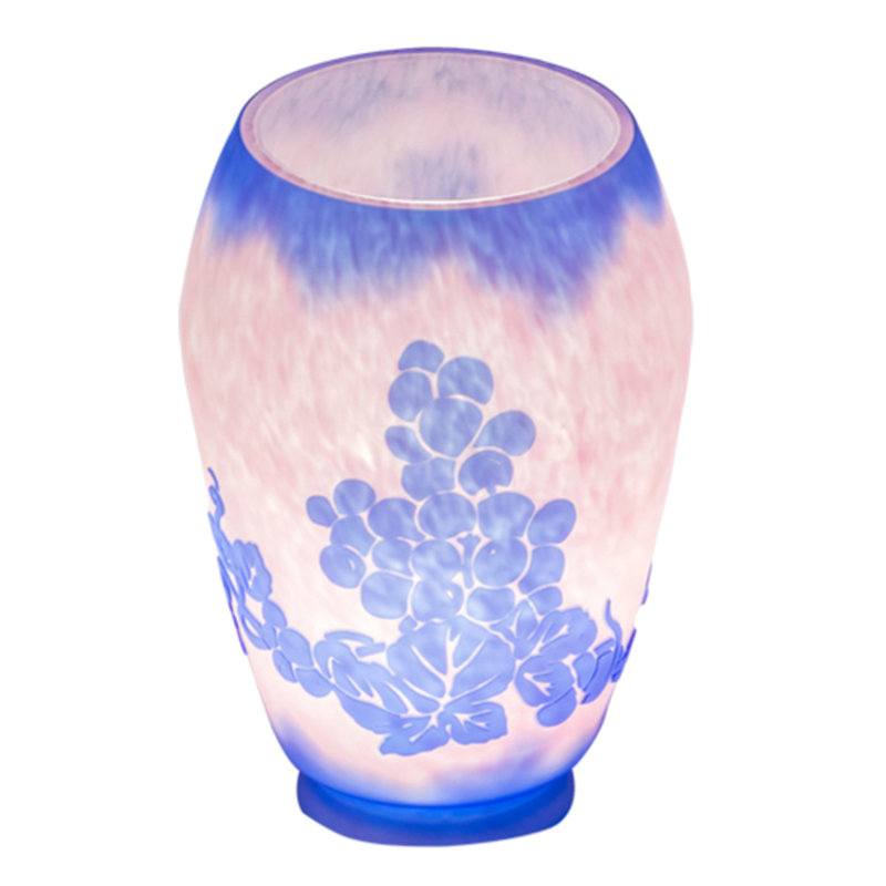 Abat-jour de candélabre en verre ovale H 5 po x l 4 po