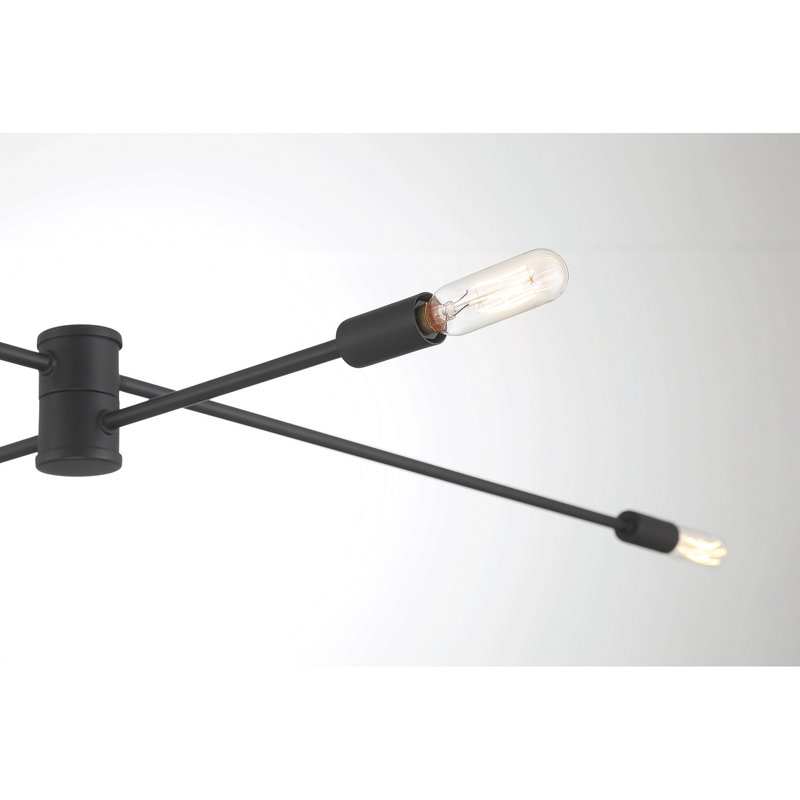 Jordy 12-Light Chandelier, Noir mat