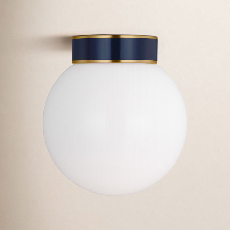 Monroe 1 - Light Flush Mount, Burnished Brass NVY