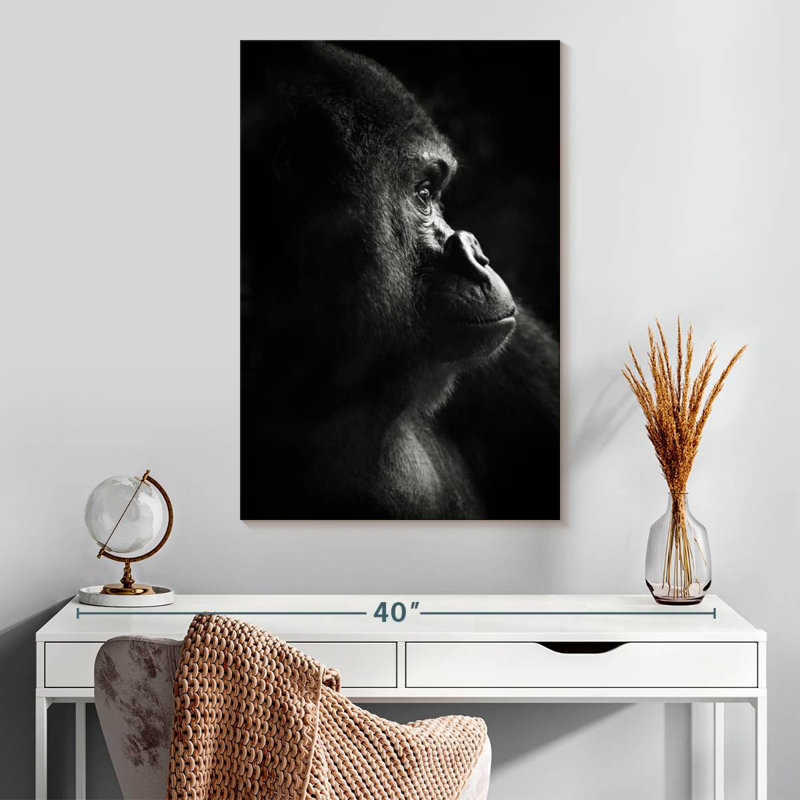 Gorilla Thinking, 45" H x 30" W