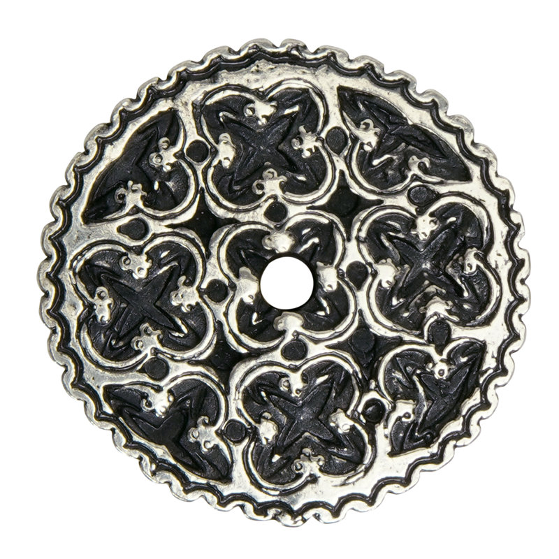 Écusson Americana rond tularosa au fini calice, Argent argent