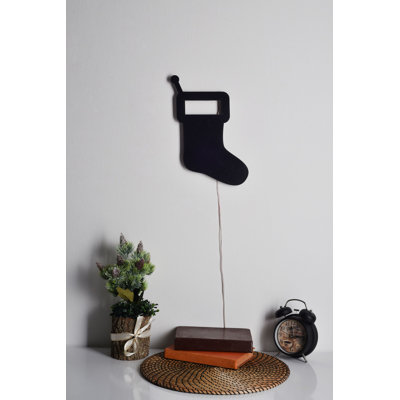 Applique murale décorative bleue à DEL 19 x 13,8 pouces | Base en bois aggloméré noir (0,1 pouce d'épaisseur), 60 DEL / m, 300 lumens, adaptateur 12V 1A, système de suspension intégré | Design moderne pour une décoration et une ambiance élégantes