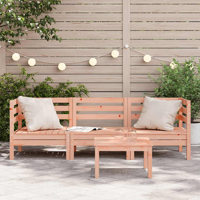 Giovanna 190.5cm Wide Wood Patio Sofa, Brown