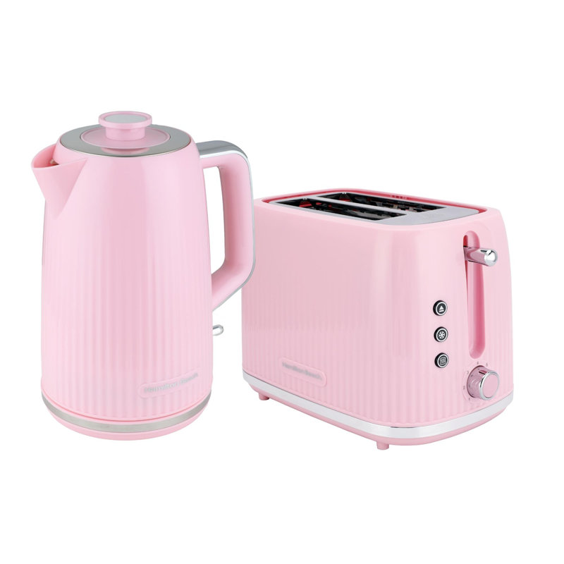 Hamilton Beach Miami 1.7L Kettle and 2 Slice Toaster Set, Pink