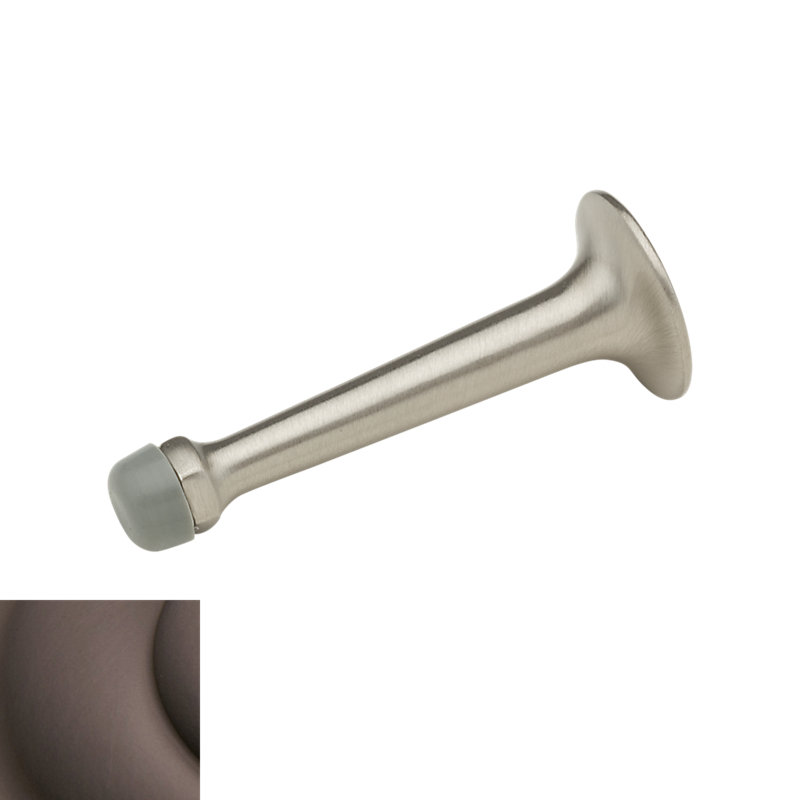 Wall Bumper Brass Baseboard Stop, Venetian Bronze