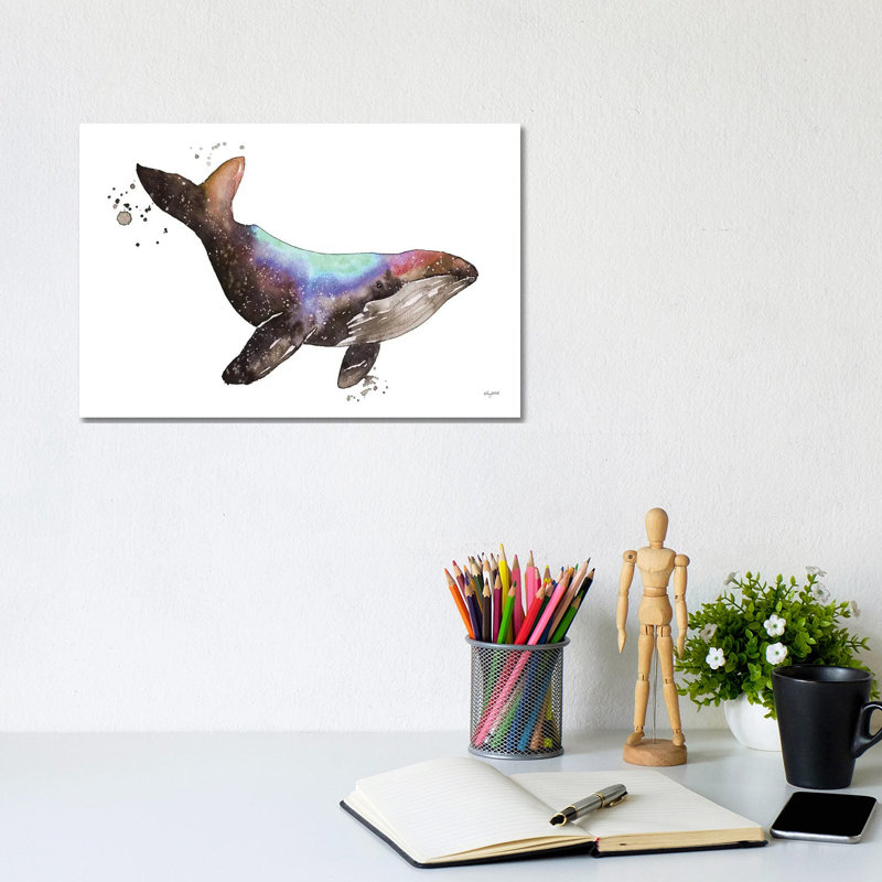 Galaxy Whale by Kelsey McNatt - Wrapped Canvas Print, 20.32 cm H x 30.48 cm W
