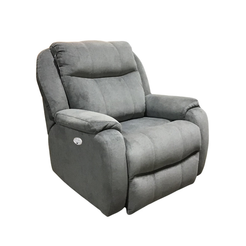 Hercules Power Headrest Big Man's Wall Recliner, Light Gray Chenille