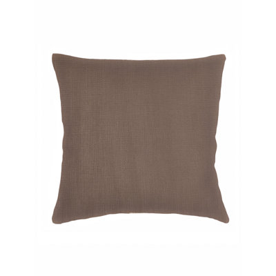 Mocha Brown So Soft Linen Pillow 18x18 with Down Alternative Insert