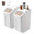 4.5Gal/20Lx2 Large Ingredient Storage Container Airtight Kitchen Flour Bin