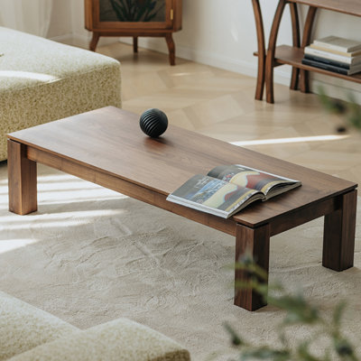 Modern walnut solid wood coffee table