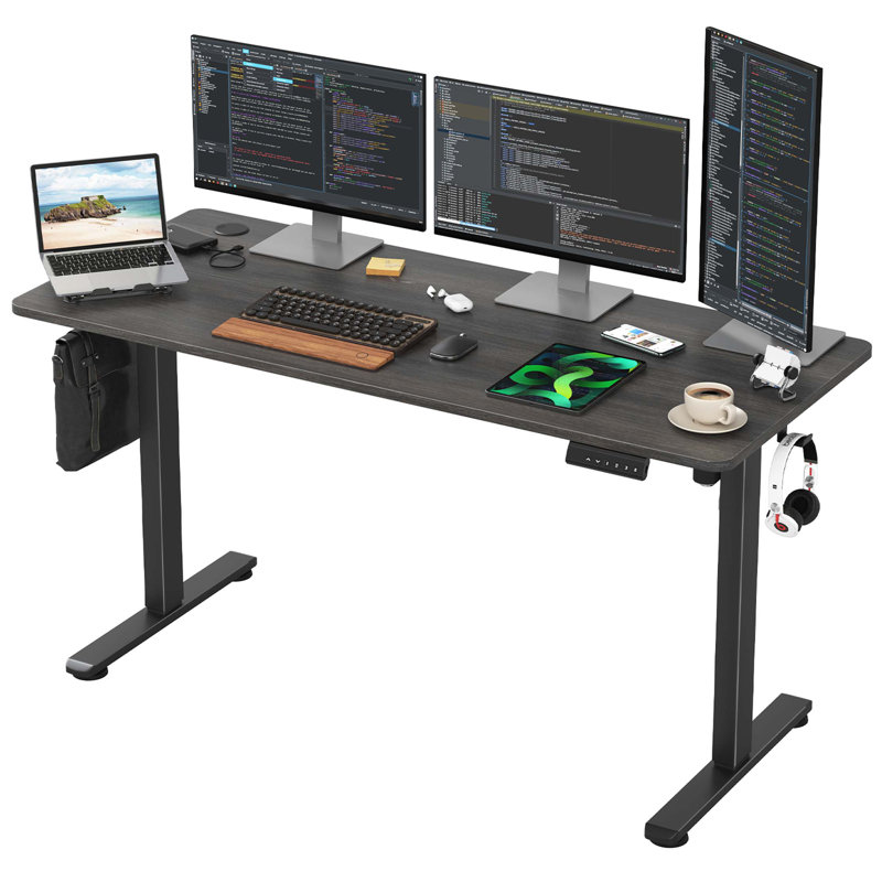 Bureau debout à hauteur ajustable Radke, Blanc, L 39,37 po x P 23,62 po