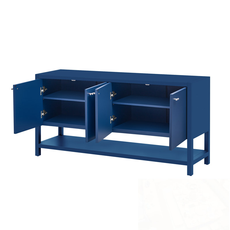 Buffet avec 4 portes et tablette inférieure ouverte