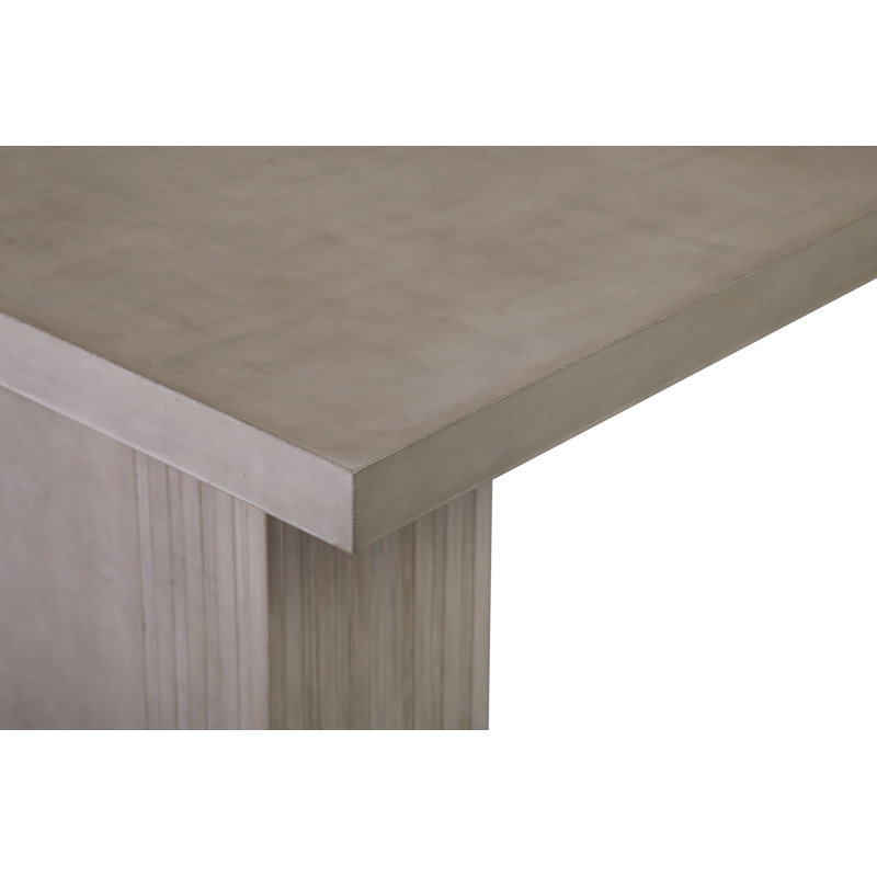 Slate Gray Square Concrete Dining Table