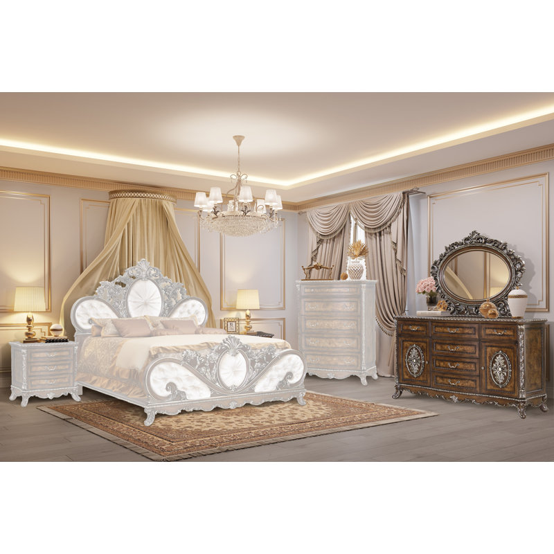 Commode combinée avec miroir Amitola