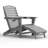 HDPE Adirondack Foldable Chair with Retractable Ottoman-26271879