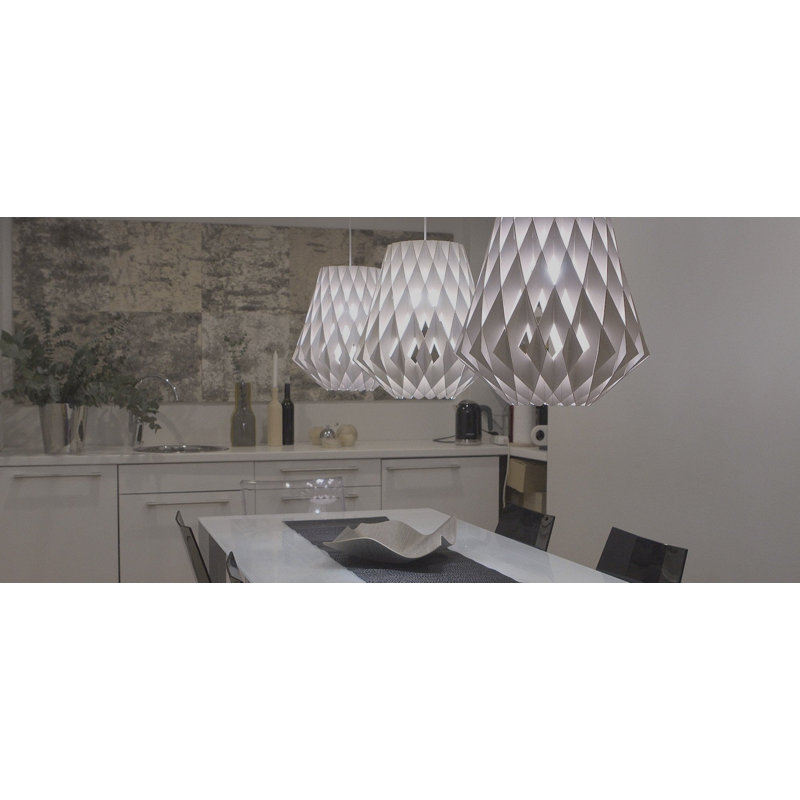 Pilke 1 - Light Chandelier, White Stained