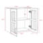 Armoires murales modernes en verre, armoires de rangement flottantes avec tablettes non ajustables
