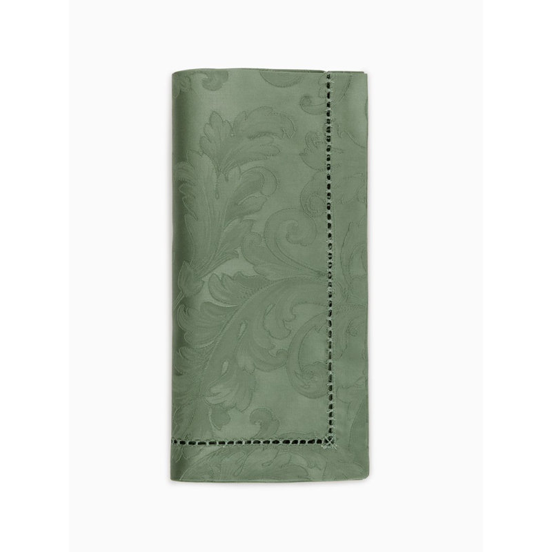 Acanthus Cotton Square Napkins, Sage