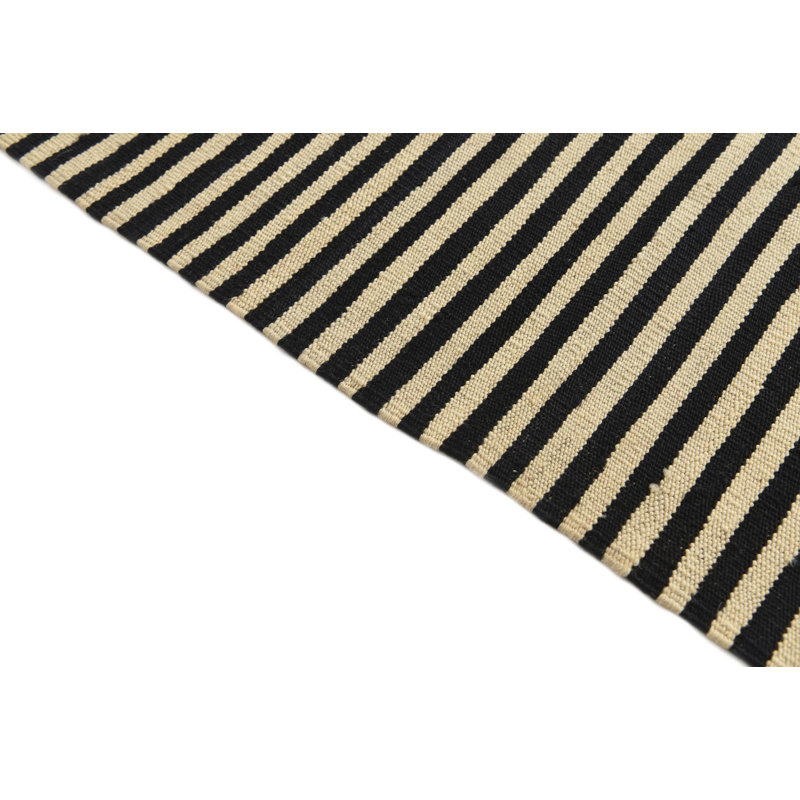 Tapis noir et crème Orta