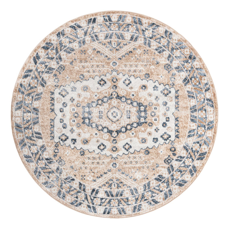 Braaten Oriental Indoor Rug, Round 7'