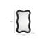 Miroir mural Lery, cadre ondulé de 38 pouces, bambou naturel de style bohème-112777795