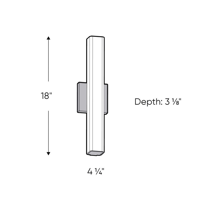 Peterstown Dimmable LED Bath Bar, Black