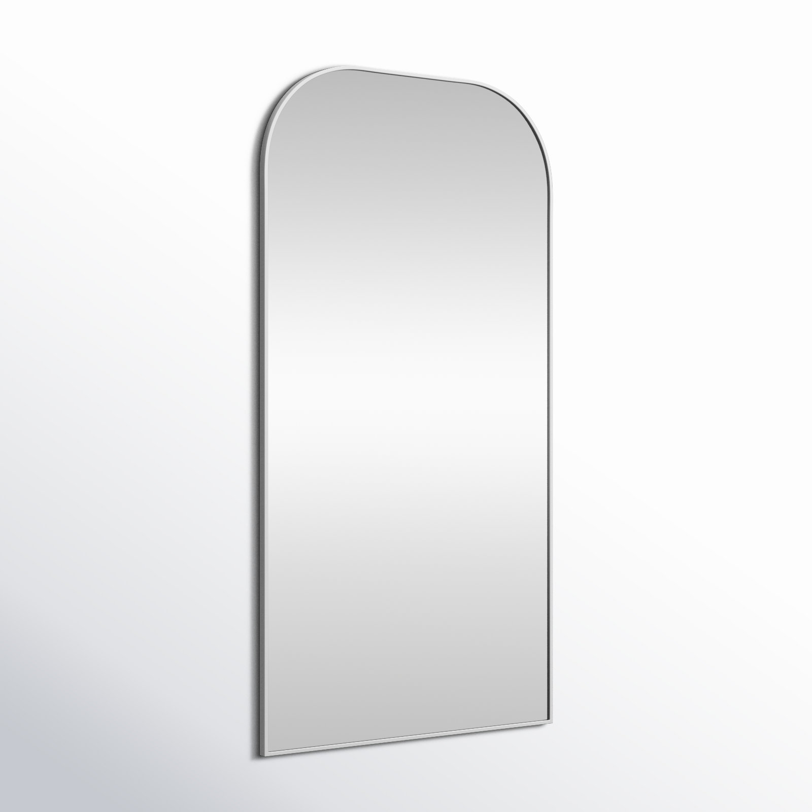 Sabine Metal Wide Arch Wall Mirror, 66" x 35", Silver