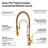 21.26" Kitchen Faucets with Pull Down Sprayer, Solid Brass Spring Commercial Kitchen Sink Faucet