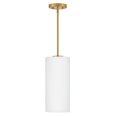 Chelles Single Light Glass Steel Pendant