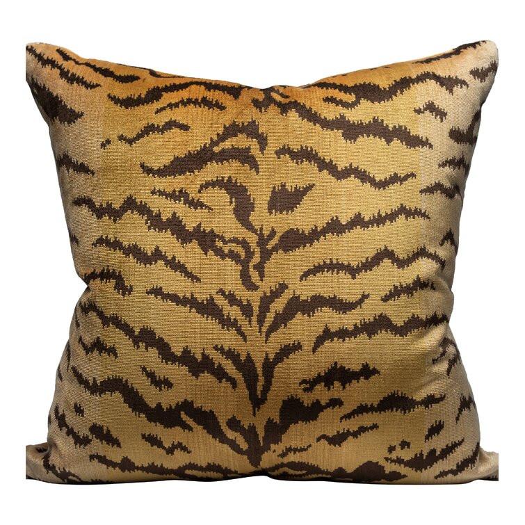 18 x 18 Throw Pillows (2) - Custom Tiger Pattern - Animal Social Company