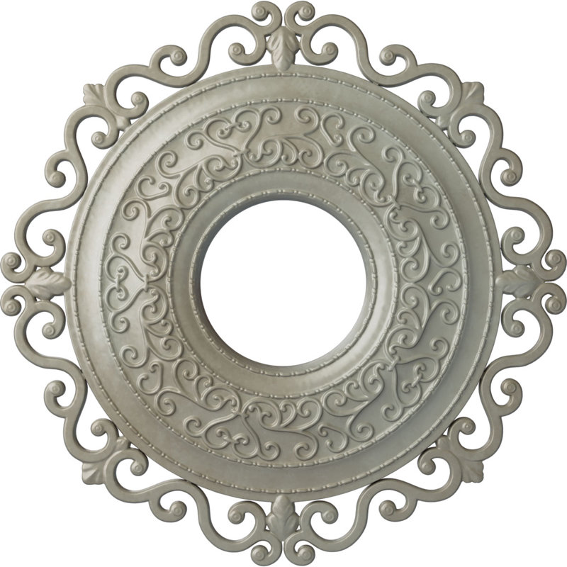 Médaillon de plafond Endurathane Orrington, DO 22 po x P 6 1/4 po x P 1 3/4 po (convient aux auvents jusqu'à 6 1/4 po), finition or Flash peinte à la main