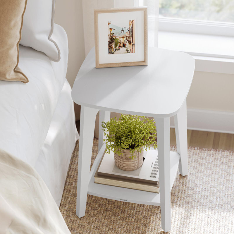 Square End Table, Cloud White
