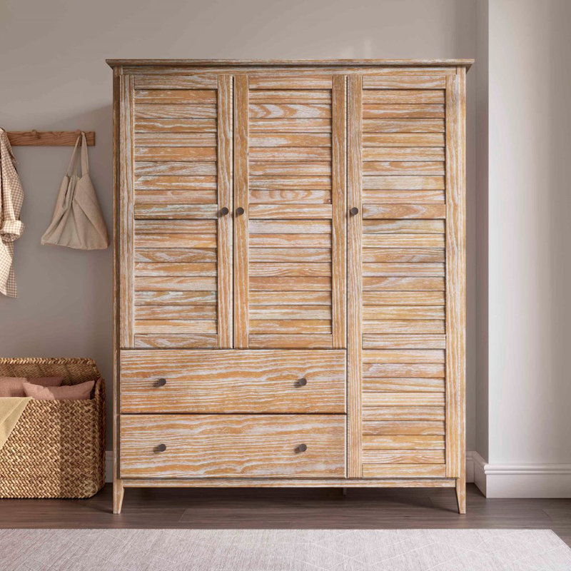 Armoire Greenport, Bois de flottage brossé