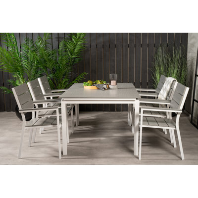 Faiyaz 6 - Person Patio Dining Set with Extendable Rectangular Table