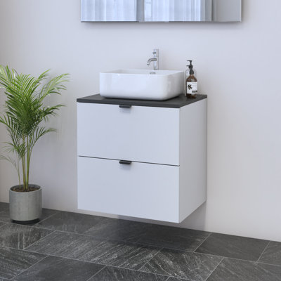Meuble-lavabo simple 23,6 po avec plateau Kareema