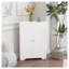 Armoire de coin blanche avec 2 portes et tablette réglable pour salle de bain ou salon